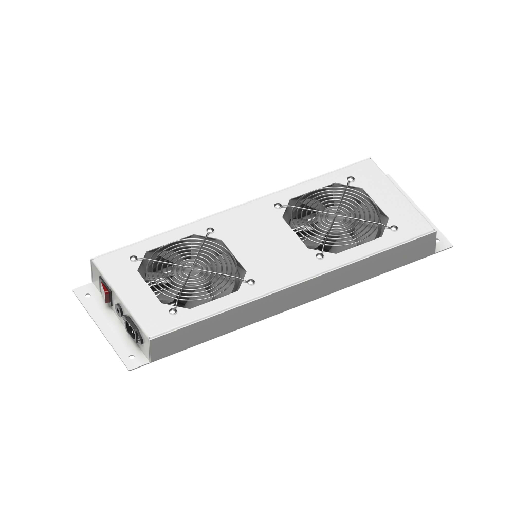 Потолочный модуль 2 вентилятора для крыши навесных 19" IT-корпусов ДКС серии STI шириной 600мм, RAL7035