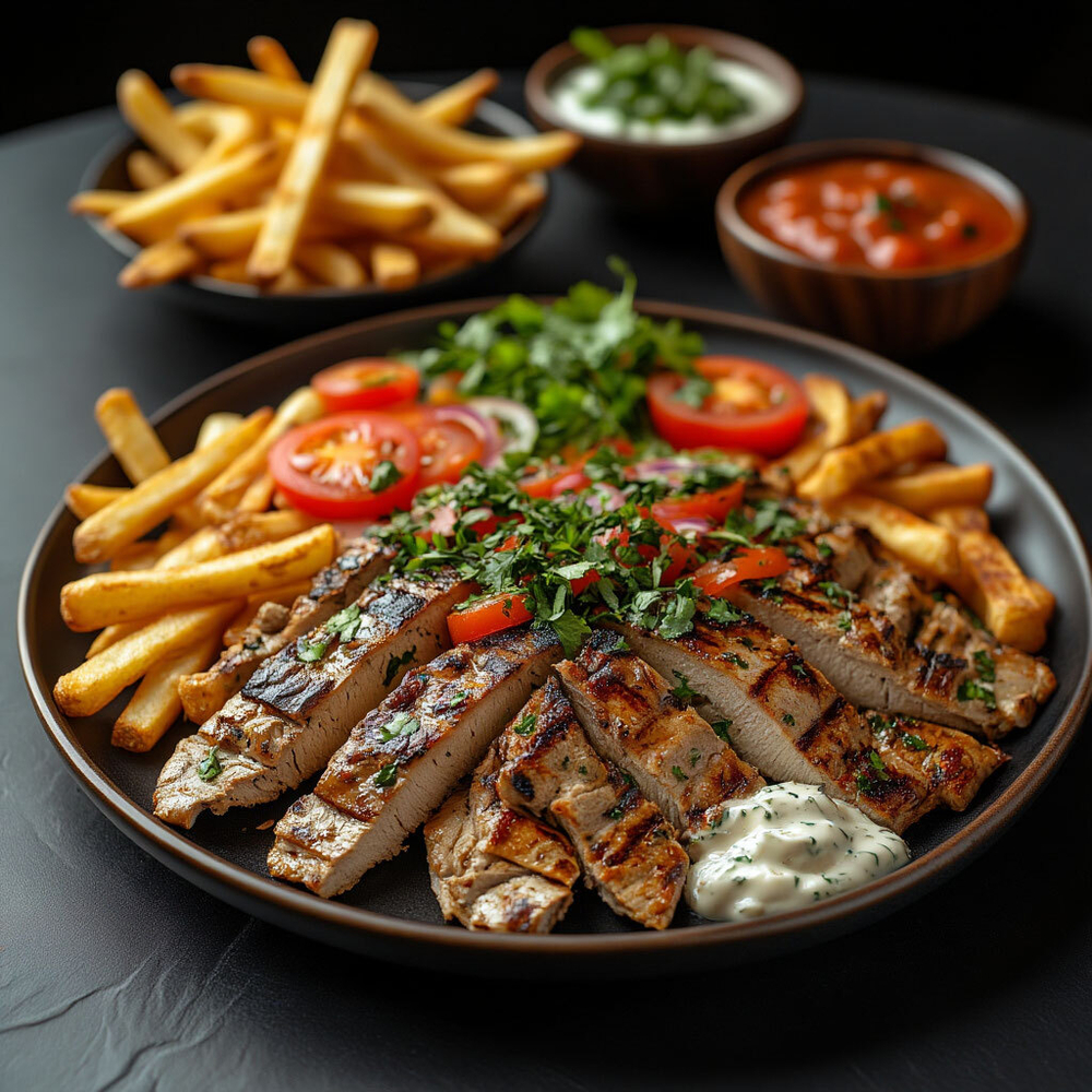 Гиро на тарелке