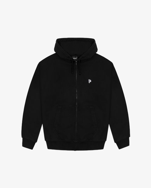 Худи Postaments Zip P Logo LW черное