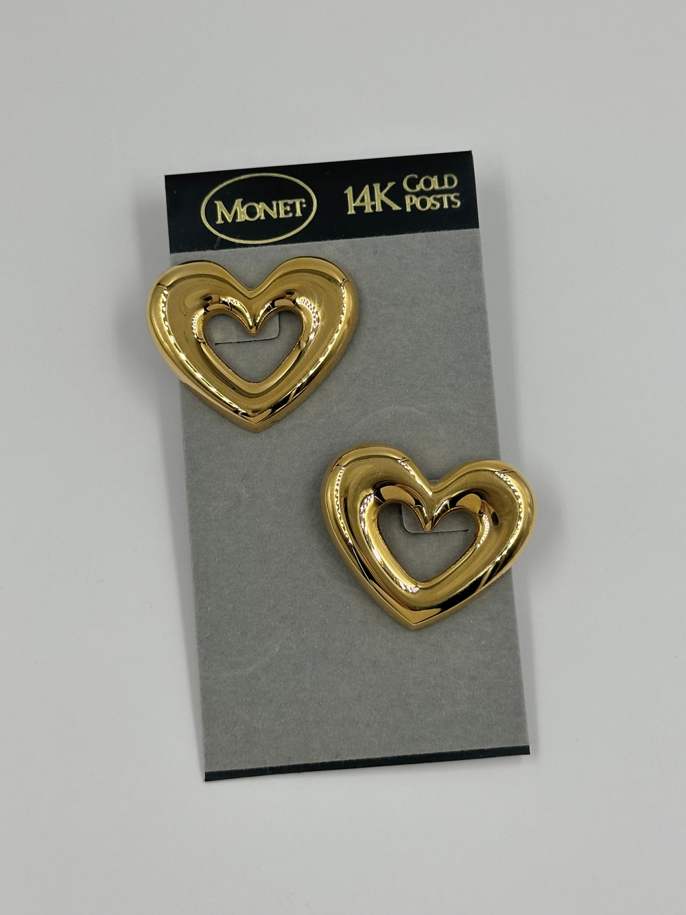 Серьги Сердечки Monet