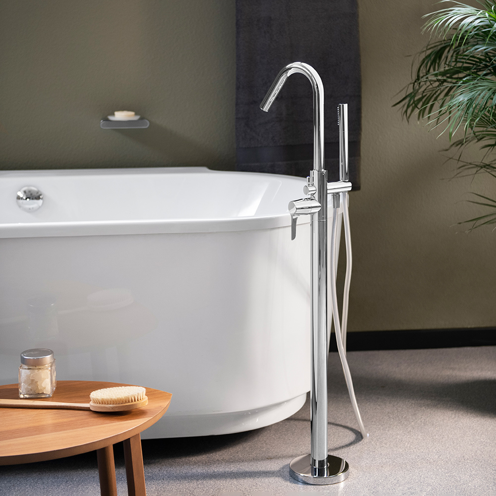 Напольный смеситель для ванны с душевым комплектом ADAGIO 918503MO