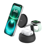 Зарядная станция MagSafe с активным охлаждением Belkin UltraCharge Pro для iPhone, Apple Watch и AirPods (Qi2.2) (WIZ040, EU) Беспроводная зарядка: Qi 25 Вт, Qi 5 Вт, магнитное крепление для быстрой зарядки Apple Watch (Qi 5 Вт). Проводная зарядка: нет. С