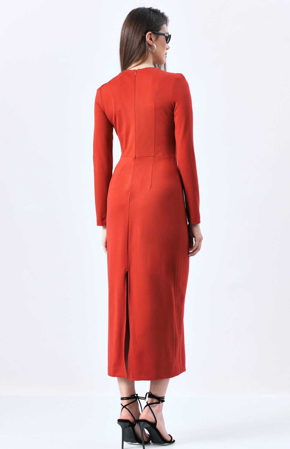 Платье трикотажное 1221 скарлет