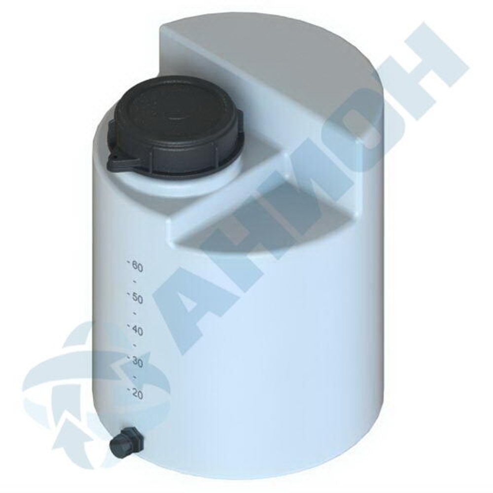 Дозировочный контейнер для дизельного топлива со сливом Анион 60 л. вертикальный (465x465x595см;белый) - арт.559447