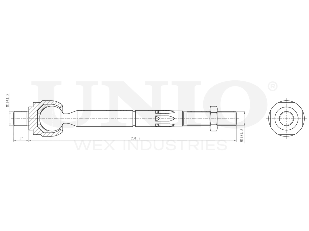 Тяга рулевая UNIO SSP-30104