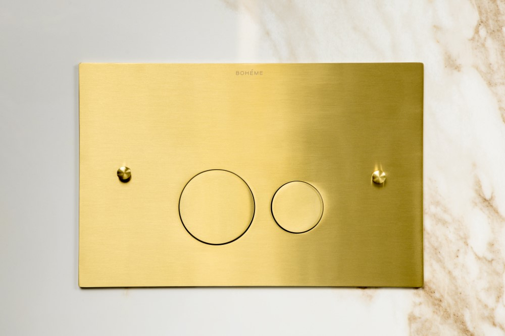 Boheme Кнопка для инсталляции латунь MATT GOLD ультраплоская (для 666)