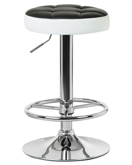 Табурет барный DOBRIN BRUNO, чёрно-белый