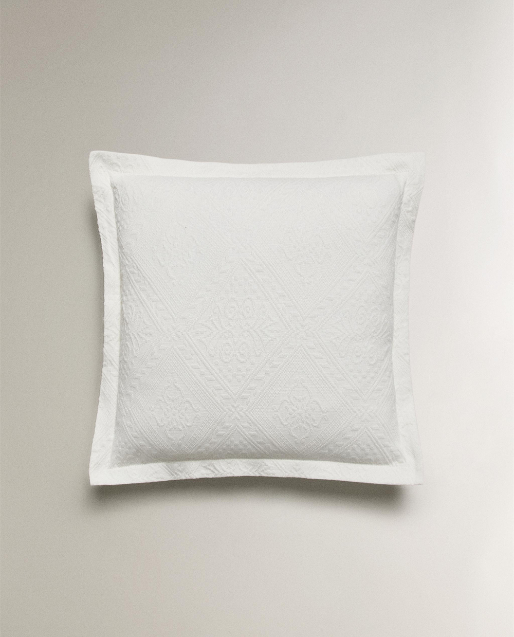 Zara Home наволочка декоративная из хлопка, белый, 50x50 см · 6191/007