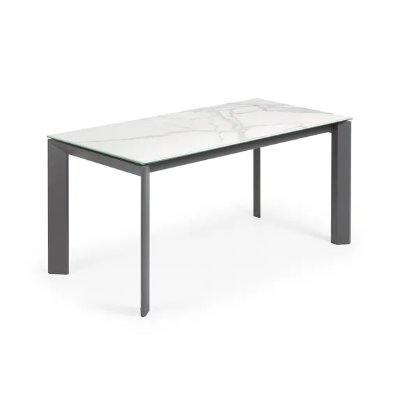 Стол Atta 160 (220) x90 антрацит, керамика
