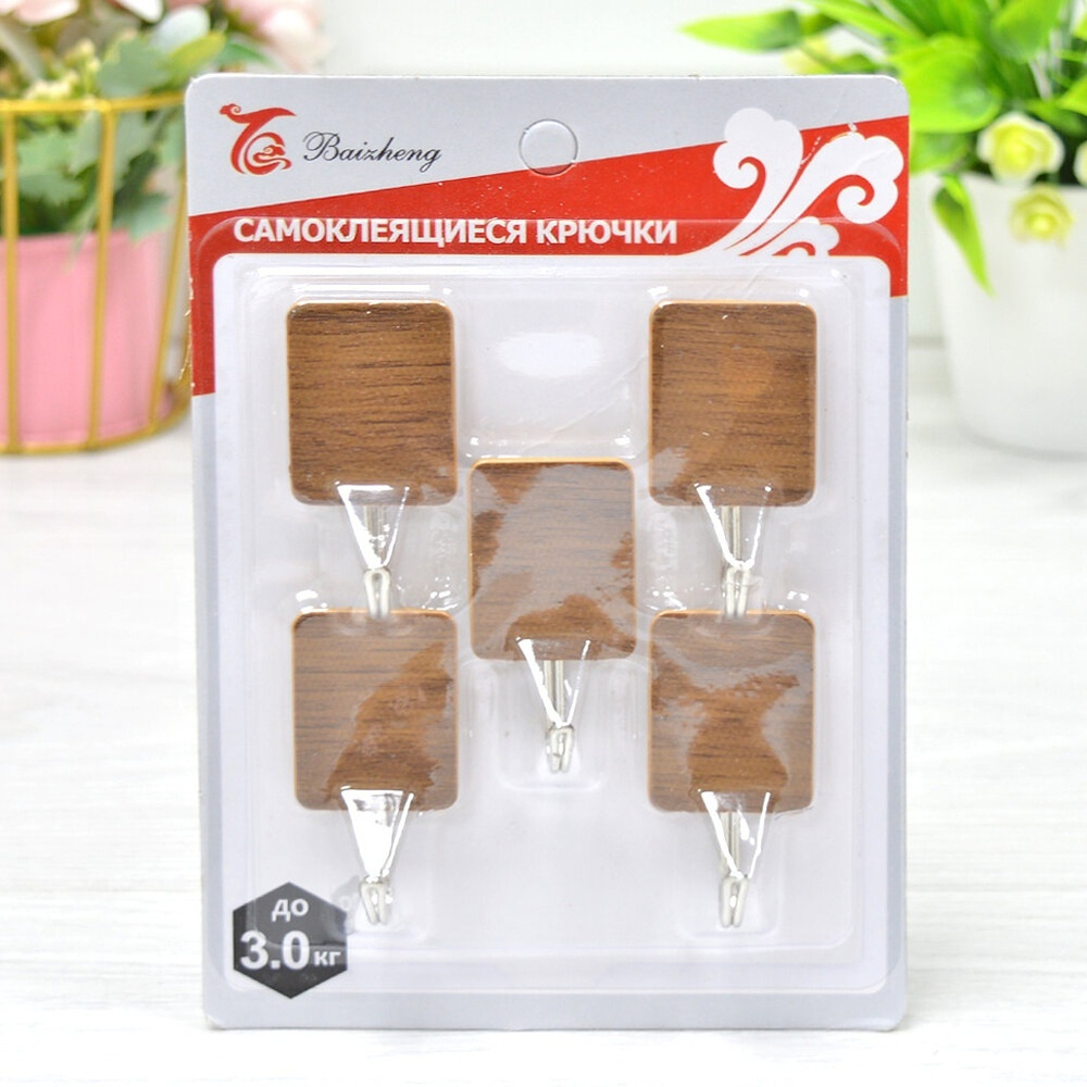 Крючок самоклеящийся 5шт, 6340