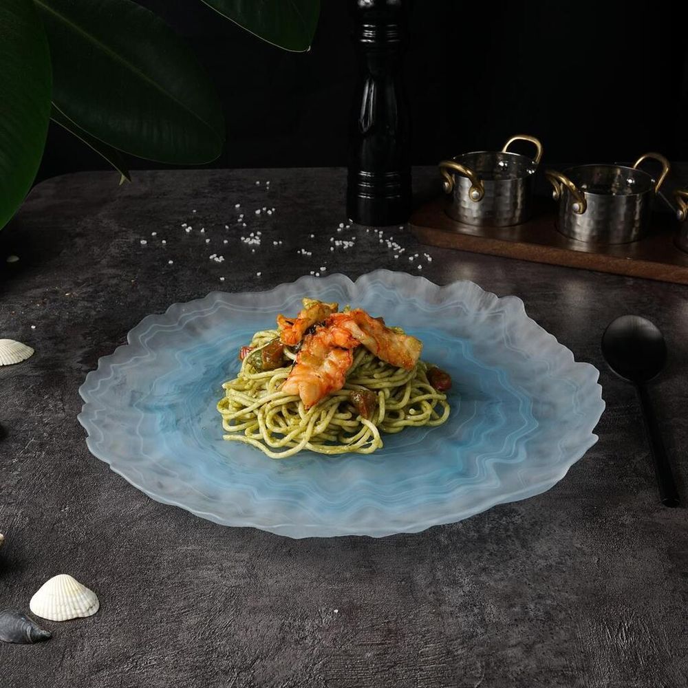 Блюдо круглое d 33 см h2 см   матовое стекло P.L. Proff Cuisine [6]