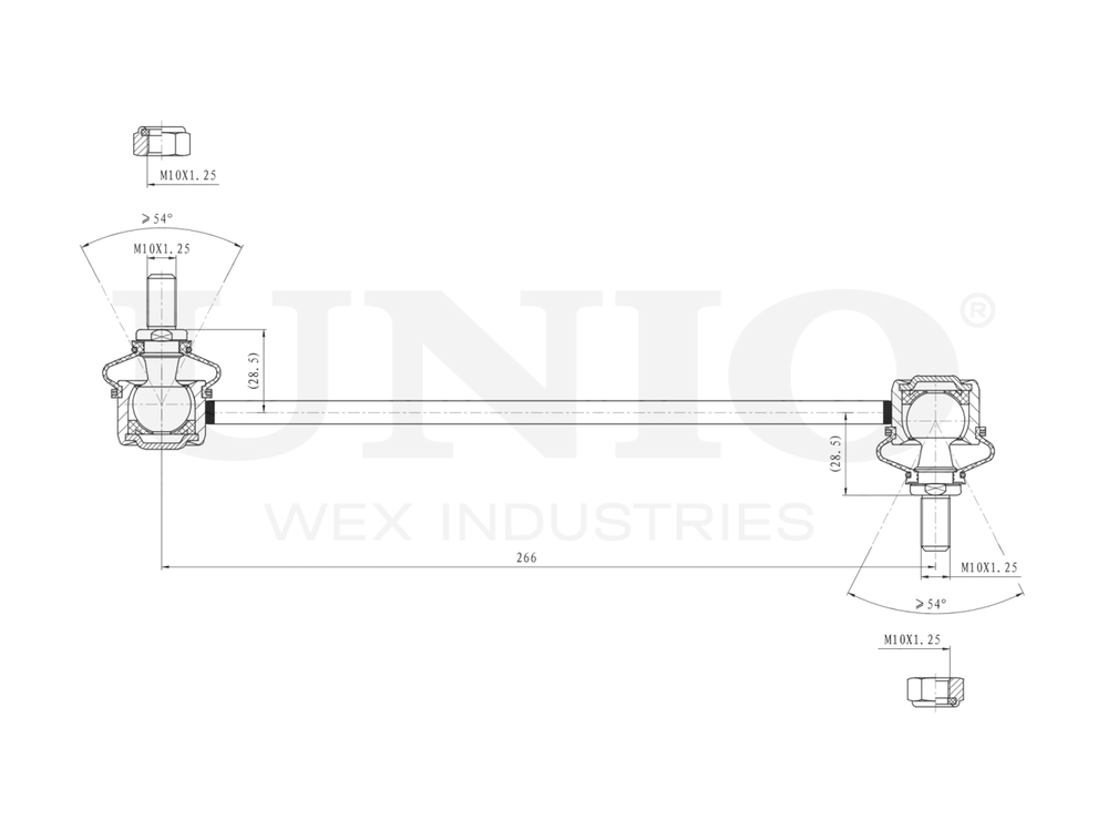 Стойка стабилизатора передняя UNIO SSP-50059