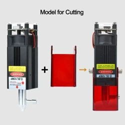 Лазерный модуль 80 Вт, фактическая мощность 10Вт, с воздушной насадкой, подходит для гравировального станка с ЧПУ, 3D-принтера, деревообрабатывающих инструментов DIY, HUAHENGCHI D-BL10WF
