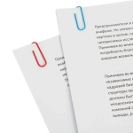 Скрепки канцелярские 28 мм Attache металлические цветные с полимерным покрытием, 100 штук в упаковке