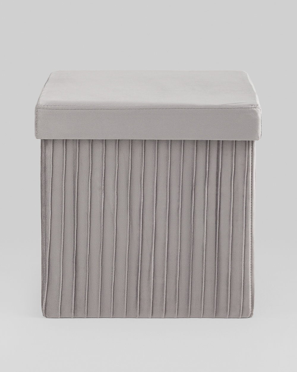 Пуф складной с ящиком Store Square серый