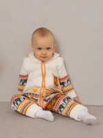 Вязаный комбинезон для новорожденных и малышей на молнии