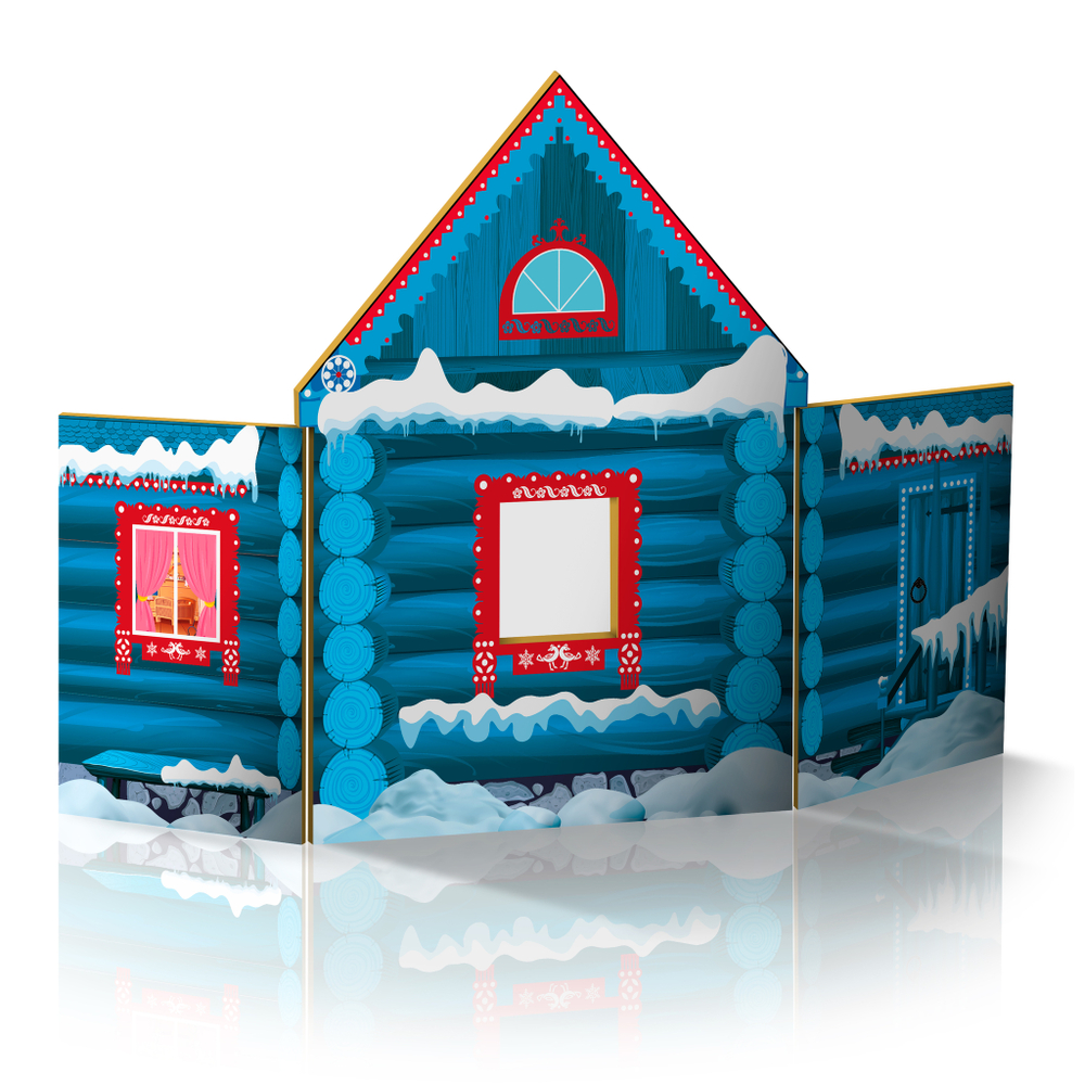 Напольная двусторонняя театральная ширма Избушка 164000661