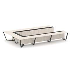 Steel Meet Стол переговорный П-образный KM-PR.B.SP-15P Денвер Светлый/Графит Глянец/Металл Антрацит