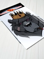 Наклейка - Медведь в короне