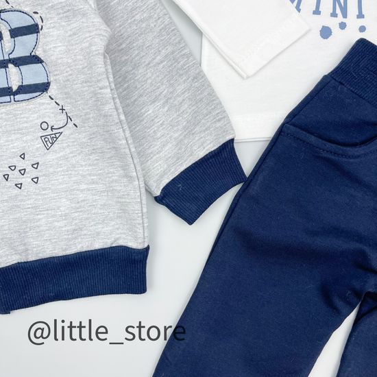 Комплект утепленный "Mini boys" серый