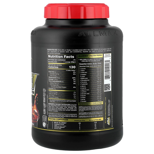 ALLMAX, GOLD ALLWHEY®, сывороточный протеин премиального качества, шоколад, 2,27 кг (5 фунтов)
