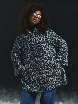 Шуба искусственная, снежный барс, Severina