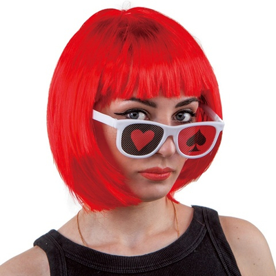 Парик-каре в красном цвете, 30 см