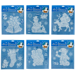 Наклейка новогодняя 21.7*27.6 см, 6 видов микс , пакет