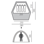 Палатка полуавтоматическая с большим тамбуром BTrace Home 4 (340х280х185 см)