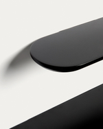 Комплект из 2 полок Arely из МДФ с черным лаковым покрытием, 35 см/55 см