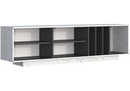 ТВ-тумба Woodville Ильсана оникс, графит