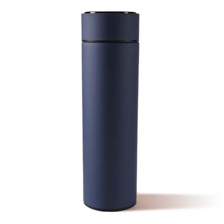 Термос MARK LED soft touch Тёмно-синий