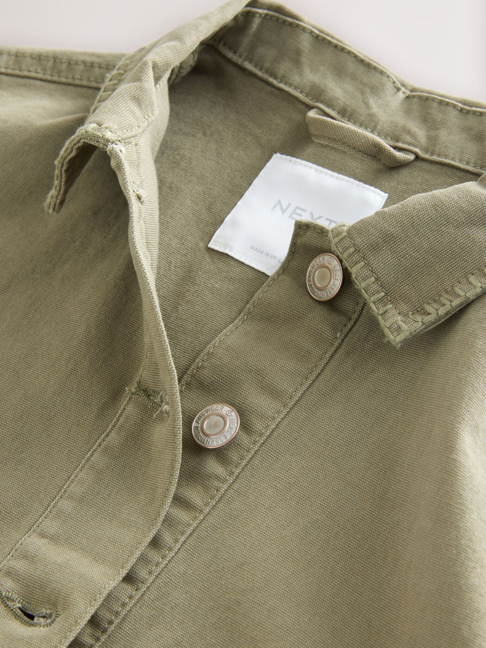 Куртка джинсовая с вышивкой для девочки Next E25-208, Хаки