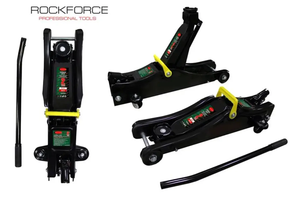 Домкрат подкатной гидравлический 2 т с низким подхватом (h min 80мм, h max 380мм) RockForce##Rock FORCE RF-T820037