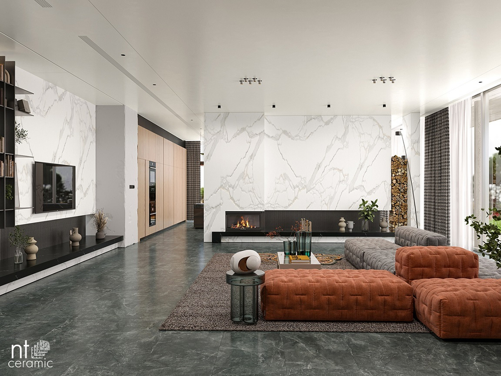 NT CERAMIC. Керамогранит Atlas Home Calacatta Empire 280*120 Карвинг