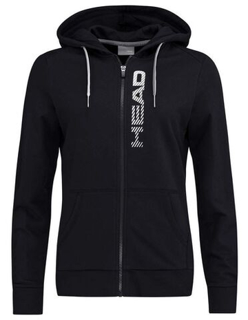 Женская Кофта теннисная Head Club Greta Hoodie FZ W - черный