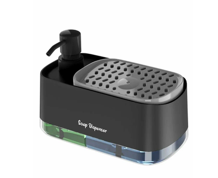 Raygood Кухонный диспенсер 2в1 для мытья рук и посуды по 350мл черный