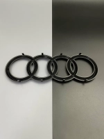 Эмблема шильдик логотип с клеевой основой Кольца для Audi 272 х 98 мм