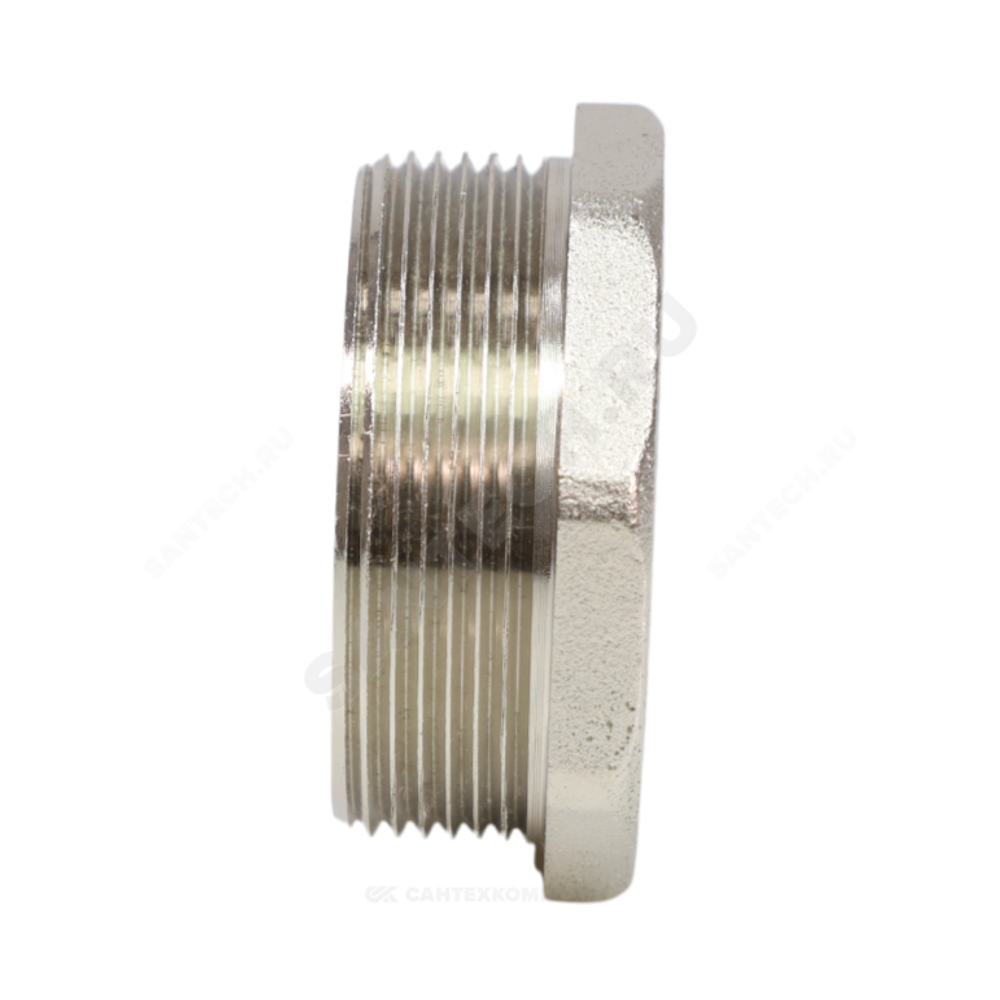 Заглушка латунь никель Ду 40 (1 1/2") НР VALFEX VF.583.N.112