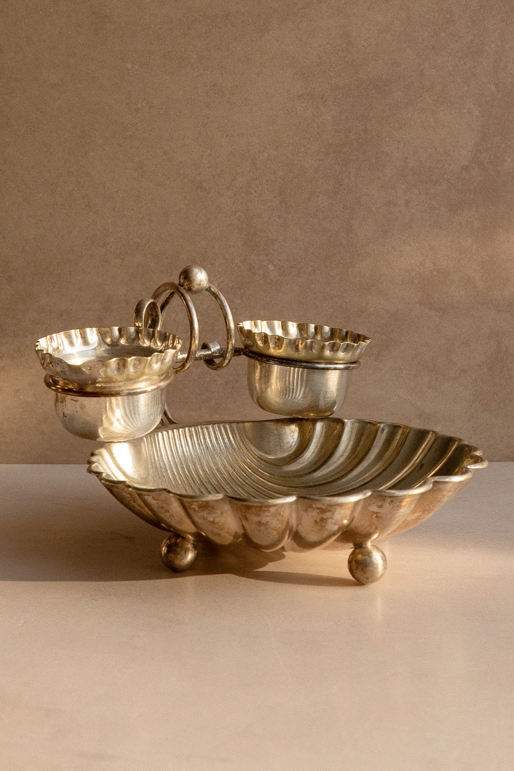 Винтаж Блюдо для закусок с соусниками