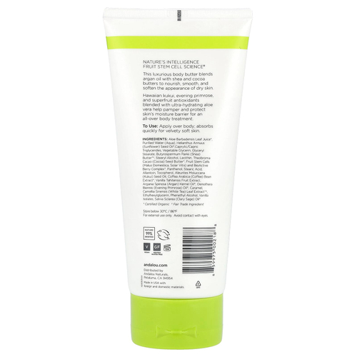 Andalou Naturals, питательное масло для тела, с орехами лумбанга и какао-маслом, 236 мл (8 жидк. унций)