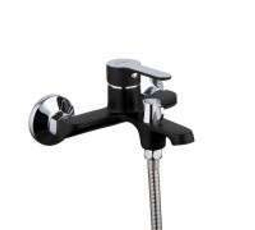 Смеситель ванна  корот. нос  чёрный хром.