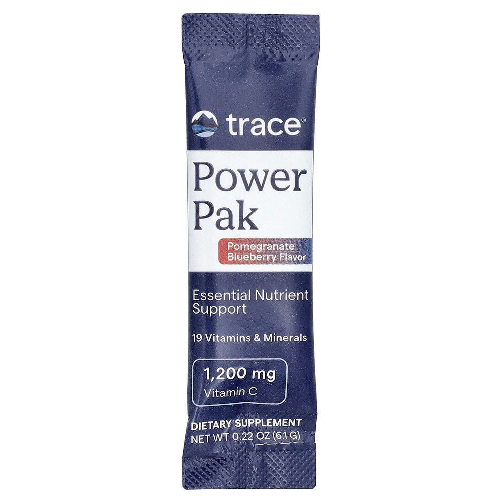 Trace, Power Pak, гранат и голубика, 30 стик-пакетов по 6,1 г (0,22 унции)