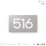 Номер на дверь 516, табличка на дверь для офиса, квартиры, кабинета, аудитории, склада, серая 120х70 мм, Айдентика Технолоджи