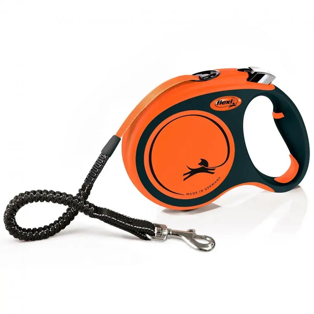 Flexi рулетка xtreme l (до 65 кг) 5 м лента оранжевая