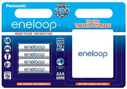 Аккумулятор Panasonic Eneloop BK-4MCCE/C4BE 750 mAh 4шт AAA + case