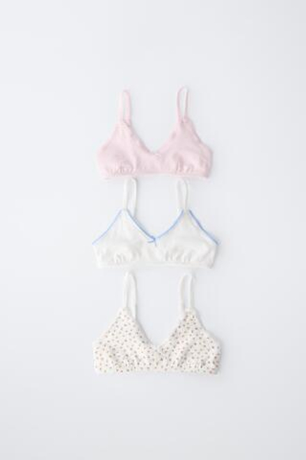 ZARA НАБОР ИЗ ДВУХ ТОПОВ С ЦВЕТАМИ И ВИШНЯМИ, РАЗНОЦВЕТНЫЙ