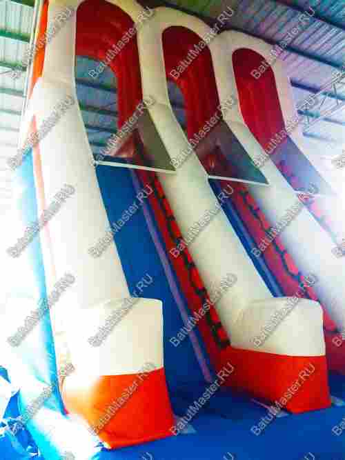Надувная водная горка с бассейном «Летние забавы» размер 8*4*4 м