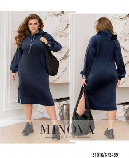 Платье 2489-темно-синий Minova Фото 1