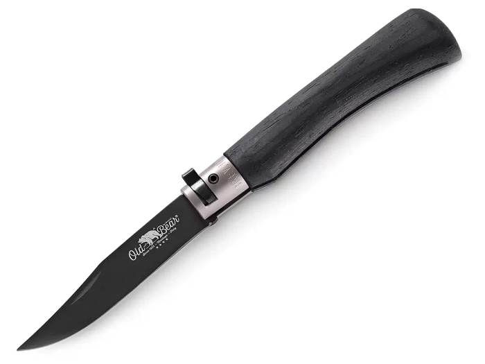 Нож складной Old Bear Total Black XL, сталь 1.4060, PTFE, чёрный ламинат